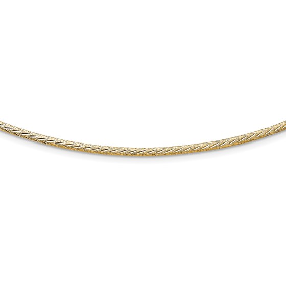 14K Two-tone Reversible Adjustable Omega - 18 in.