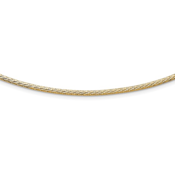 14K Two-tone Reversible Adjustable Omega - 18 in. 14K Two-tone Reversible Adjustable Omega - 18 in.