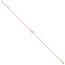 14K Two-tone Textured and Heart 9in Plus Anklet - 10 in.