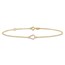 14K Two-tone Textured and Heart 9in Plus Anklet - 10 in.