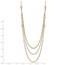 14K Two-tone Triple Layer Circles Fancy Necklace - 18 in.