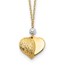 14K Two-tone Two Tone D/C Puffed Heart 16 inch Necklace - 16 in.