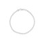 14K w/hite Gold 3.5 mm Bead Chain Bracelet w/ Lobster - 8.5 in.