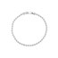 14K w/hite Gold 3 mm Bead Chain Bracelet w/ Lobster - 7.5 in.