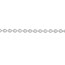 14K w/hite Gold 3 mm Bead Chain Bracelet w/ Lobster - 7.5 in.