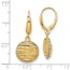 14K w/Rhodium Polished D/C Hollow Earrings - 55.5 mm