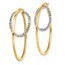 14K w/ Swarovski Crystals Hoop Earrings - 39.5 mm