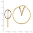 14K w/ Swarovski Crystals Hoop Earrings - 39.5 mm