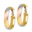14K w/ W&R-plated Brushed Hoop Earrings - 29.5 mm