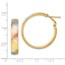 14K w/ W&R-plated Brushed Hoop Earrings - 29.5 mm