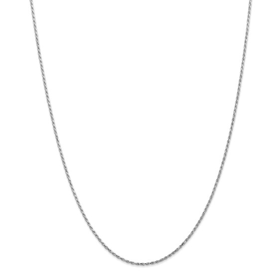 14k WG 1.30 mm Machine-made Rope Chain Necklace - 18 in. 14k WG 1.30 mm Machine-made Rope Chain Necklace - 18 in.