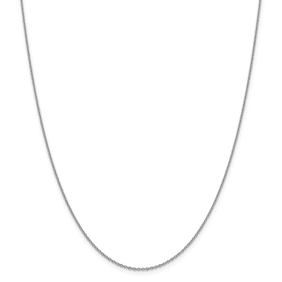 14k WG 1.40 mm Solid Polished Cable Chain Necklace - 16 in.