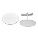 14K WG Oval Cuff Links