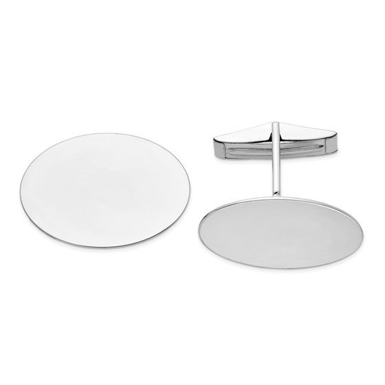 14K WG Oval Cuff Links 14K WG Oval Cuff Links