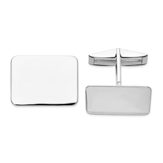 14K WG Rectangular Cuff Links 14K WG Rectangular Cuff Links