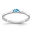 14K WG White Gold Bezel-set Marquise Blue Topaz Ring