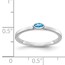 14K WG White Gold Bezel-set Marquise Blue Topaz Ring