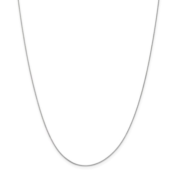 14k White Gold 0.50 mm Box Chain - 26 in.