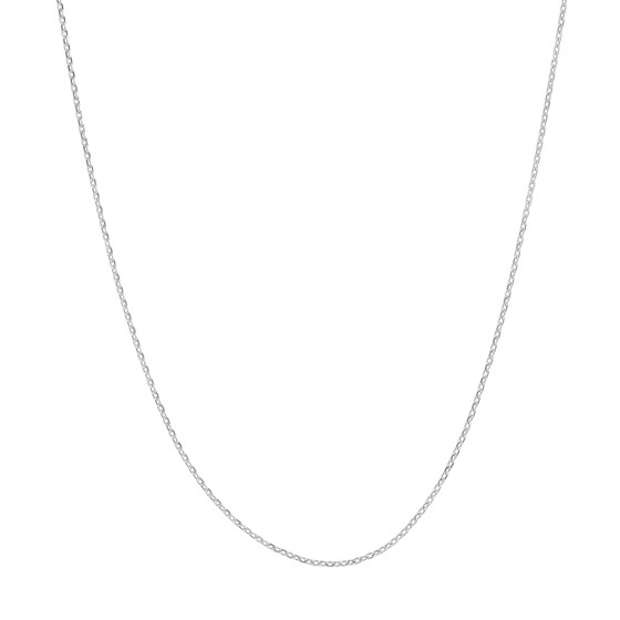 14K White Gold 0.65 mm Cable Chain w/ Spring Ring Clasp - 18 in. 14K White Gold 0.65 mm Cable Chain w/ Spring Ring Clasp - 18 in.
