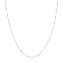 14K White Gold 0.8 mm Bead Chain w/ Spring Ring Clasp - 18 in.