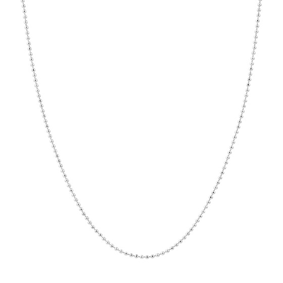 14K White Gold 0.8 mm Bead Chain w/ Spring Ring Clasp - 18 in. 14K White Gold 0.8 mm Bead Chain w/ Spring Ring Clasp - 18 in.