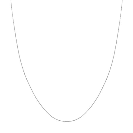 14K White Gold 0.8 mm Cable Chain w/ Lobster Clasp - 20 in. 14K White Gold 0.8 mm Cable Chain w/ Lobster Clasp - 20 in.