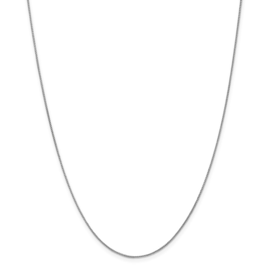 14k White Gold 0.80 mm Spiga Pendant Chain Necklace - 16 in.