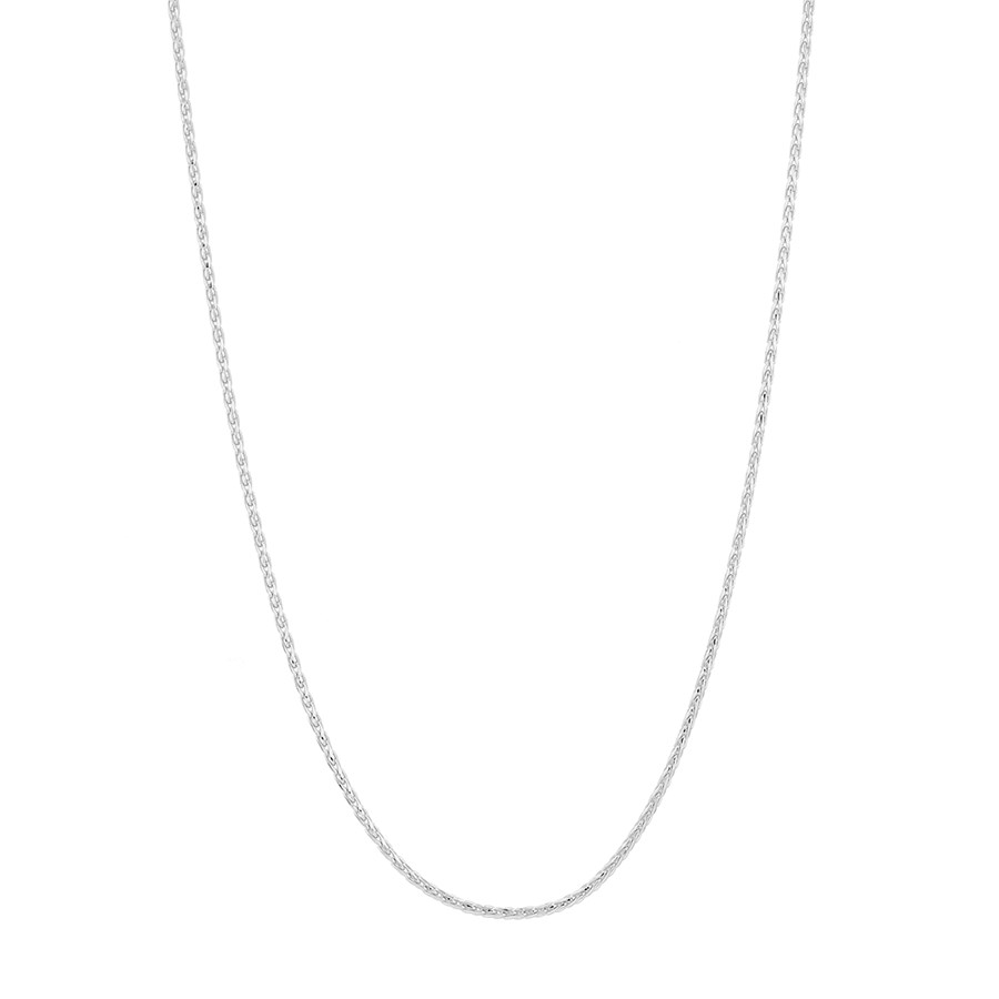 14K White Gold 0.85 mm Wheat Chain w/ Lobster Clasp - 16 in.