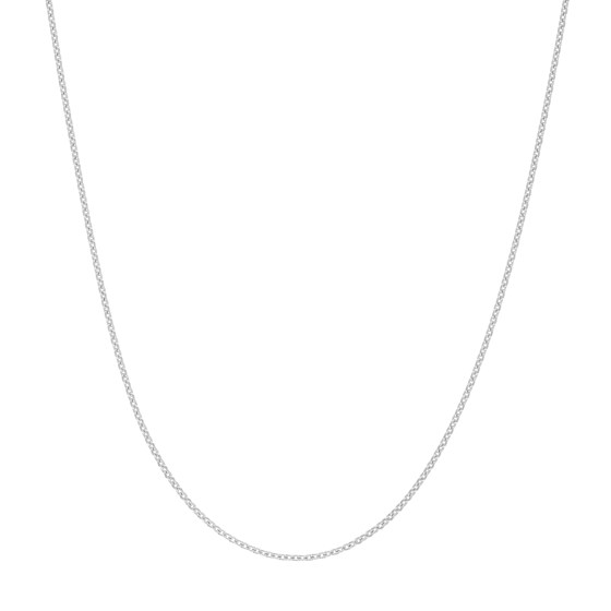 14K White Gold 0.9 mm Cable Chain w/ Spring Ring Clasp - 16 in. 14K White Gold 0.9 mm Cable Chain w/ Spring Ring Clasp - 16 in.