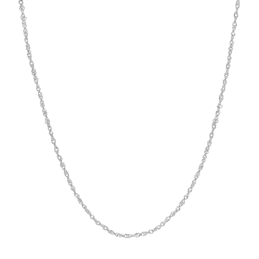 14K White Gold 0.9 mm Singapore Chain - 18 in.