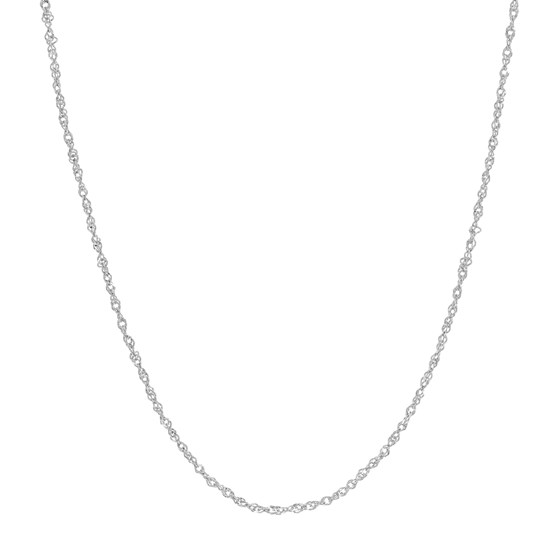 14K White Gold 0.9 mm Singapore Chain - 20 in. 14K White Gold 0.9 mm Singapore Chain - 20 in.