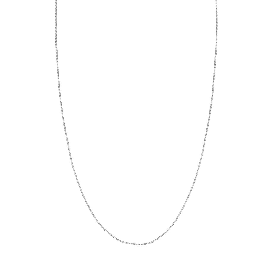 14K White Gold 0.96 mm Box Chain w/ Lobster Clasp - 24 in.
