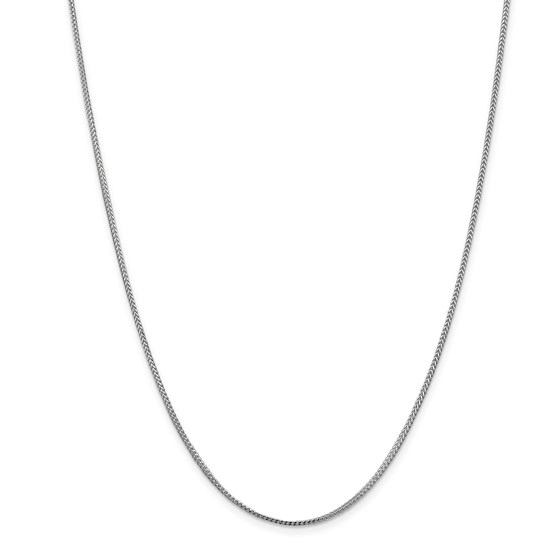 14k White Gold 1.0 mm Franco Chain Necklace - 18 in. 14k White Gold 1.0 mm Franco Chain Necklace - 18 in.