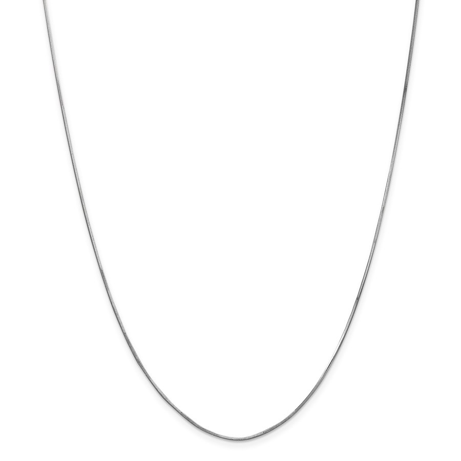 14k White Gold 1.00 mm Octagonal Snake Chain Necklace - 18 in.