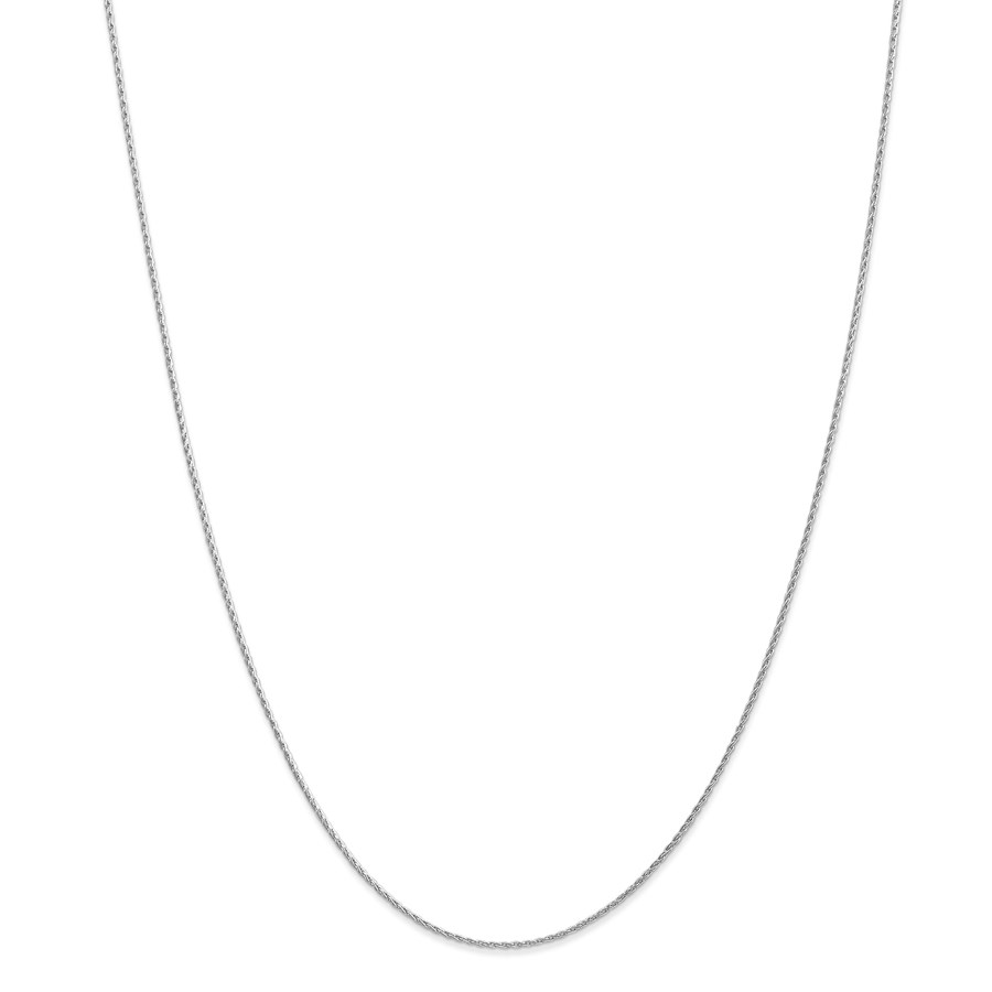 14k White Gold 1.00 mm Parisian Wheat Chain Necklace - 18 in.