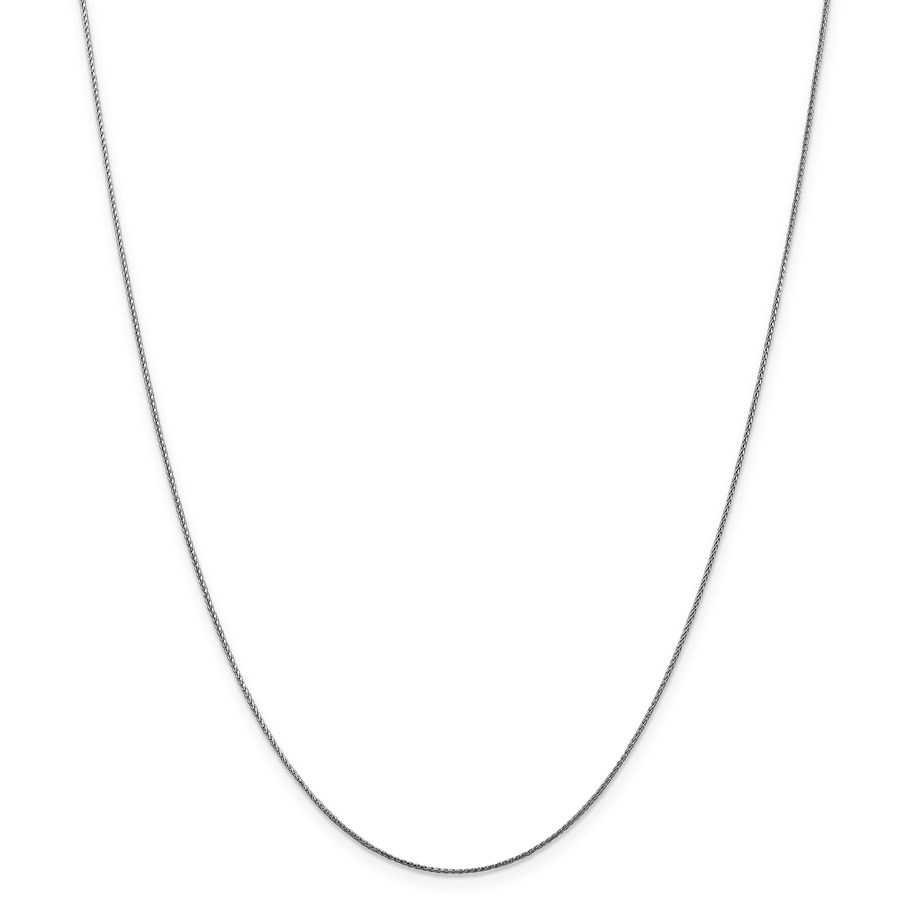 14k White Gold 1.00 mm Spiga Pendant Chain Necklace - 20 in.