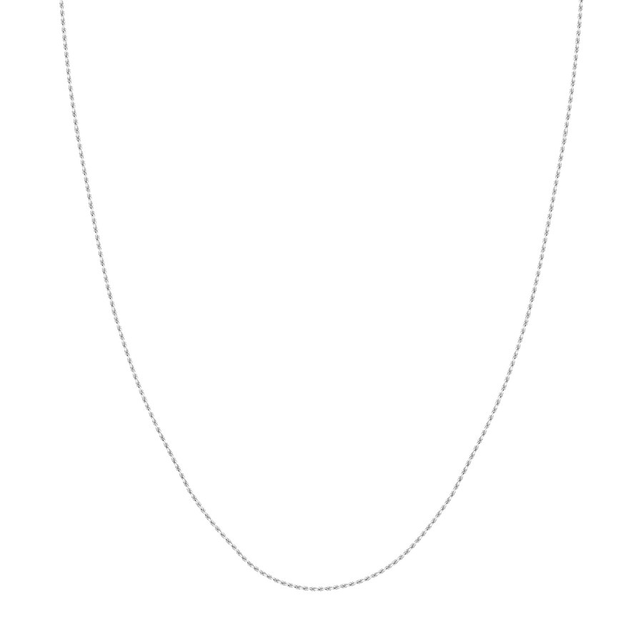 14K White Gold 1.05 mm Rope Chain w/ Lobster Clasp - 24 in.