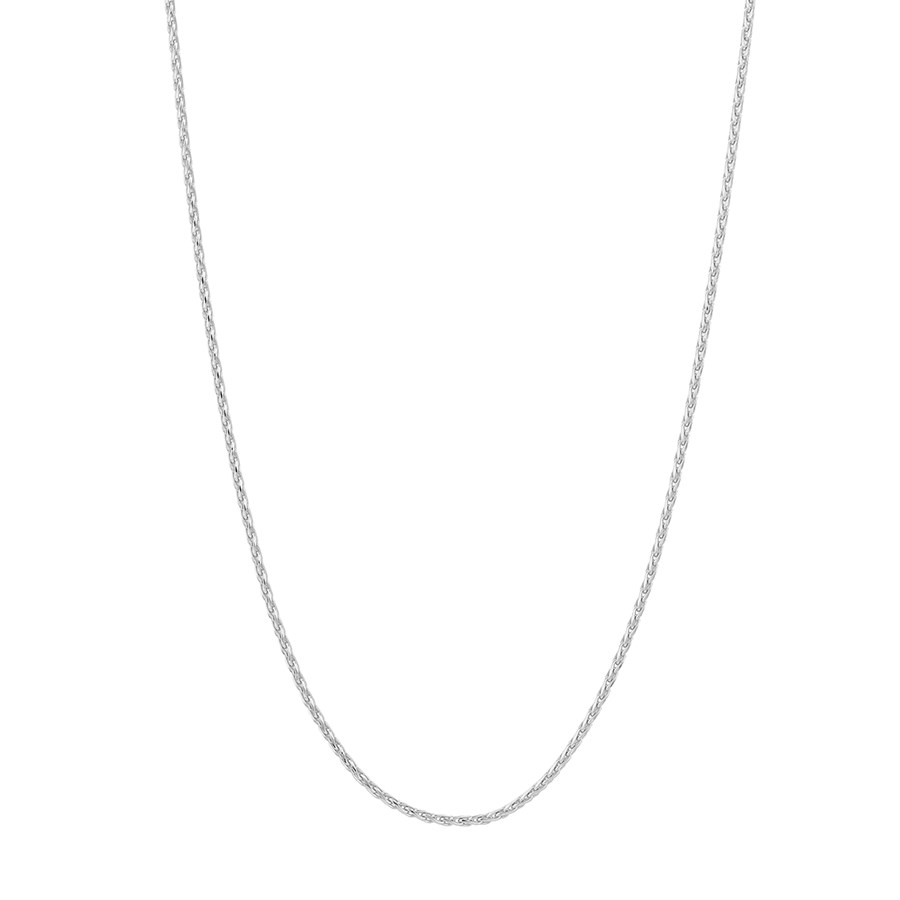 14K White Gold 1.05 mm Wheat Chain w/ Lobster Clasp - 20 in.