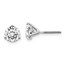 14k White Gold 1 1/2ct Lab Grown Diamond 3-Prong Earring