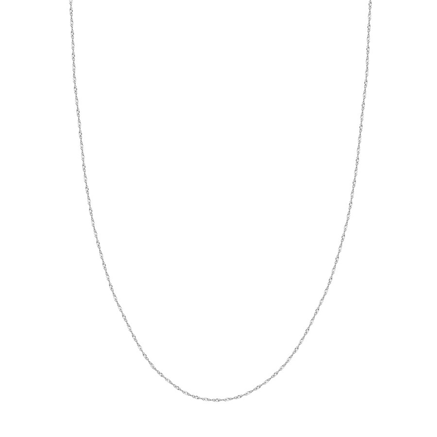 14K White Gold 1.15 mm Singapore Chain w/ Lobster Clasp - 16 in.
