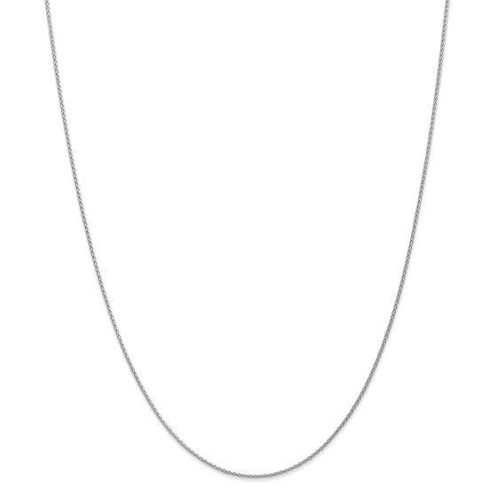 14k White Gold 1.2 mm Parisian Wheat Chain - 18 in. 14k White Gold 1.2 mm Parisian Wheat Chain - 18 in.