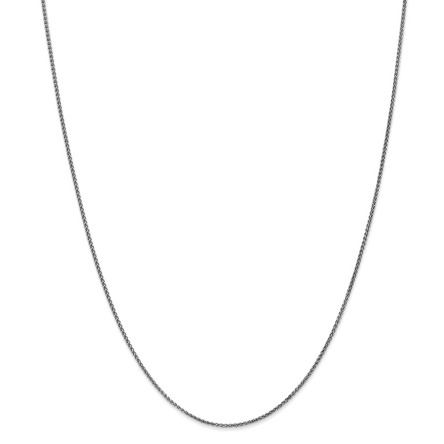 14k White Gold 1.2 mm Solid Diamond Cut Spiga Chain - 18 in.