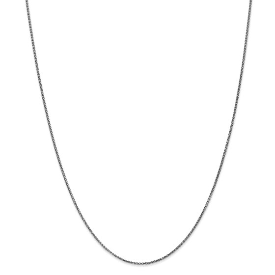 14k White Gold 1.2 mm Solid Diamond Cut Spiga Chain - 18 in. 14k White Gold 1.2 mm Solid Diamond Cut Spiga Chain - 18 in.