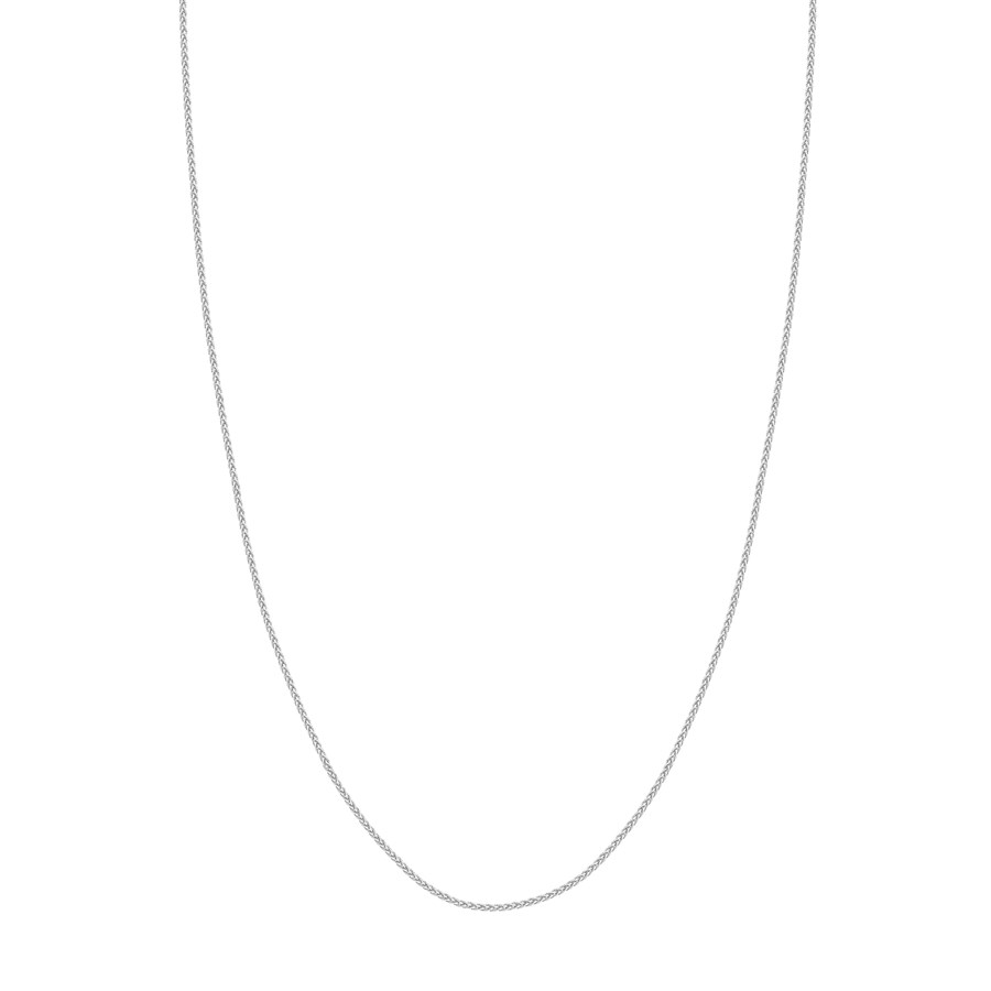 14K White Gold 1.25 mm Wheat Chain w/ Lobster Clasp - 24 in.