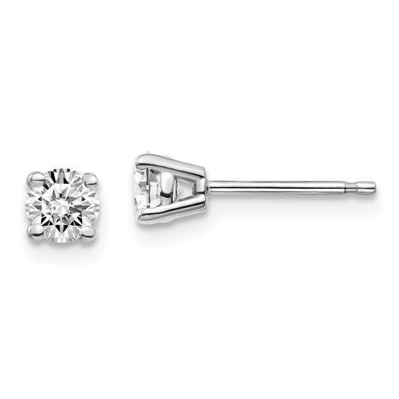 14k White Gold 1/2ct Cert Lab Grown Diamond 4-Prong Earring 14k White Gold 1/2ct Cert Lab Grown Diamond 4-Prong Earring