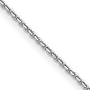 14K White Gold 1.2mm D/C Cable Chain - 22 in.