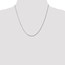 14k White Gold 1.3 mm Curb Pendant Chain Necklace - 20 in.
