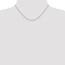 14k White Gold 1.3 mm Heavy-Baby Rope Chain Necklace - 16 in.