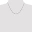 14k White Gold 1.30 mm Box Chain Necklace - 18 in.