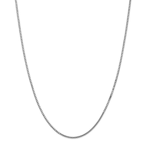14k White Gold 1.35 mm Box Chain Necklace - 18 in.